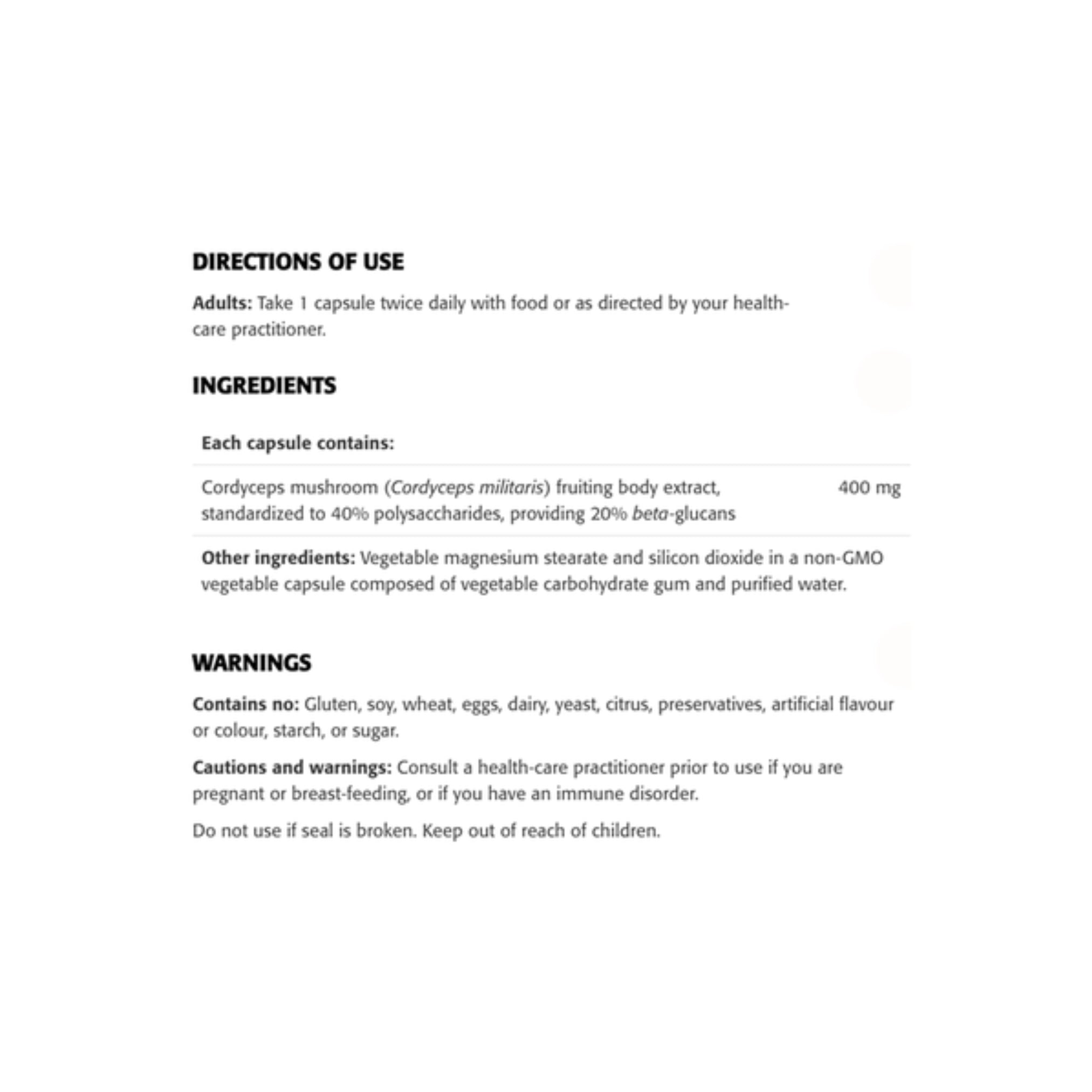 Cordyceps_ingredients - New Roots